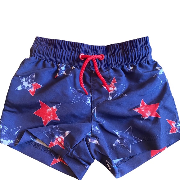 Tommy Bahama Kids Toddler Boy Patriotic Swim Top and Swim Trunks - Picture 3 of 7